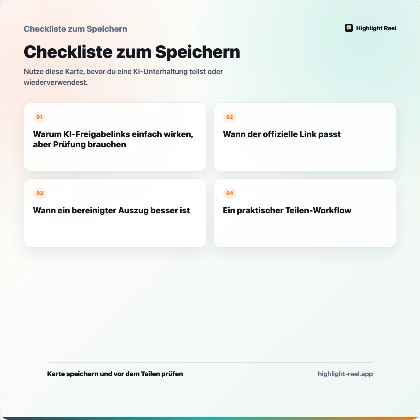 Checkliste zum Speichern für ChatGPT, Claude und Gemini: Wie das Teilen von KI-Chats funktioniert