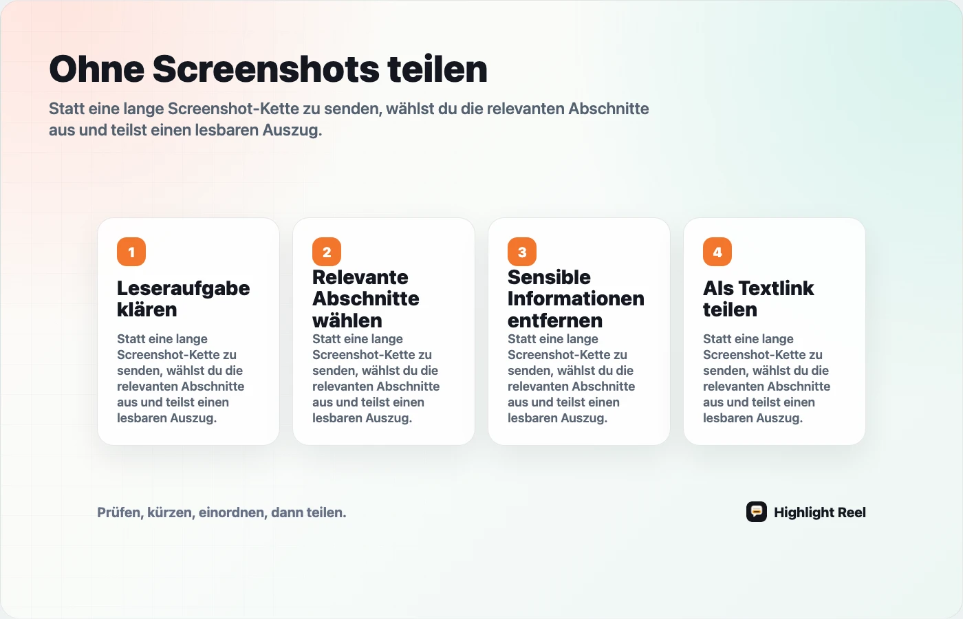Ablauf zum Teilen einer ChatGPT-Unterhaltung ohne Screenshots