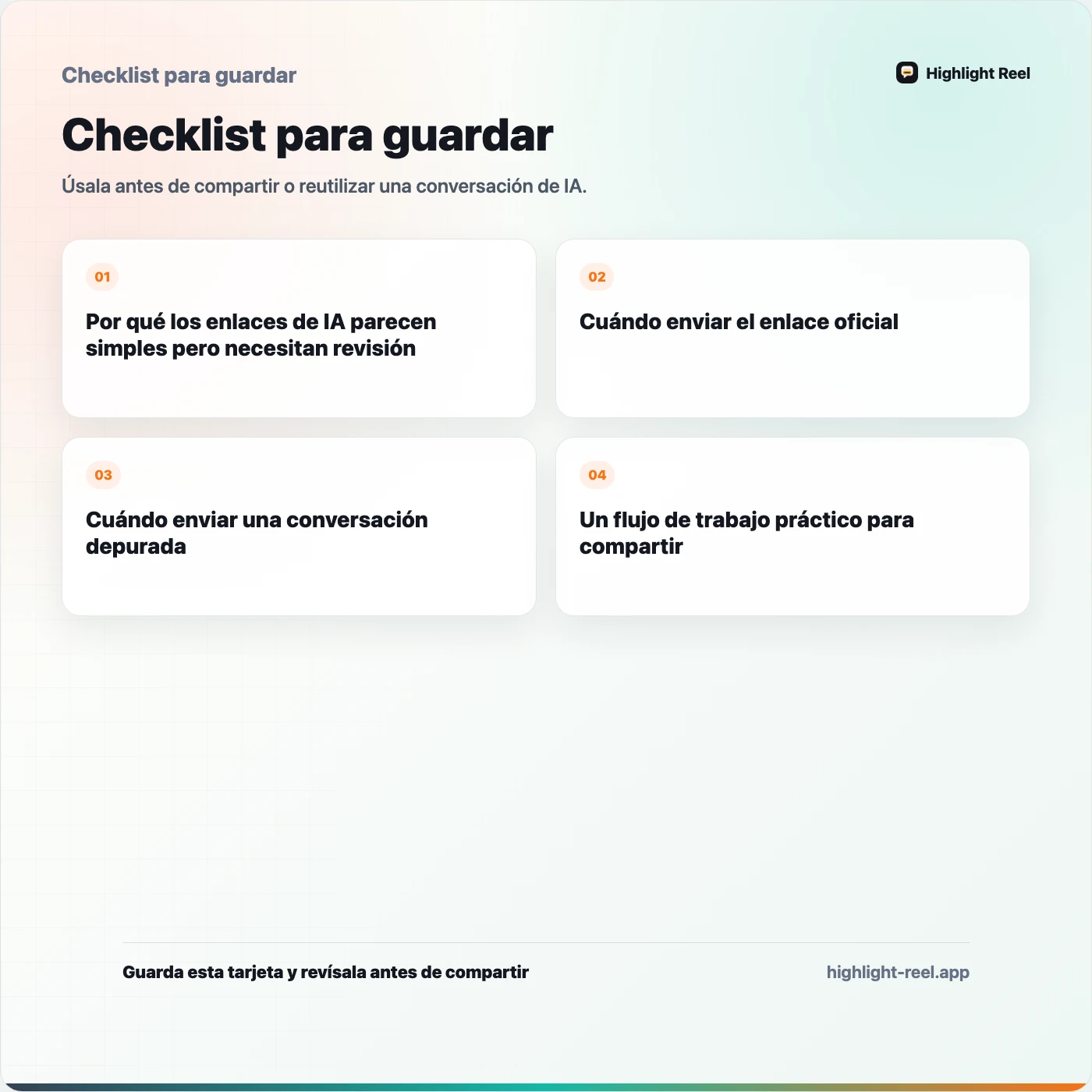 Checklist para guardar sobre ChatGPT, Claude y Gemini: cómo funcionan sus enlaces para compartir