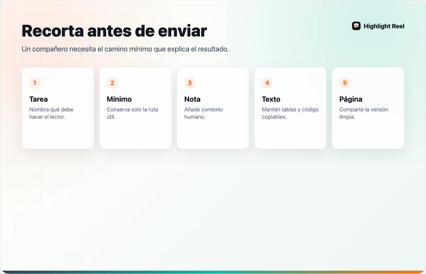 Flujo para recortar un chat de Claude antes de compartirlo con compañeros