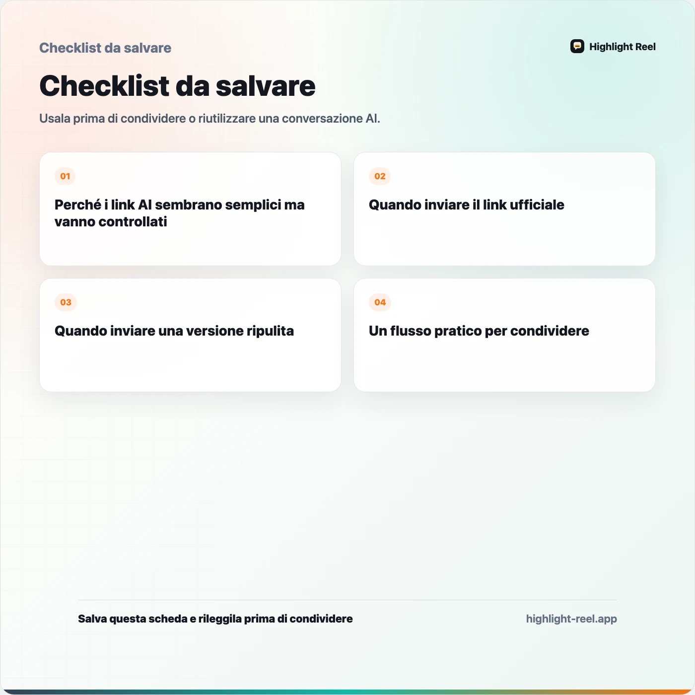 Checklist da salvare per ChatGPT, Claude e Gemini: come funzionano i link di condivisione