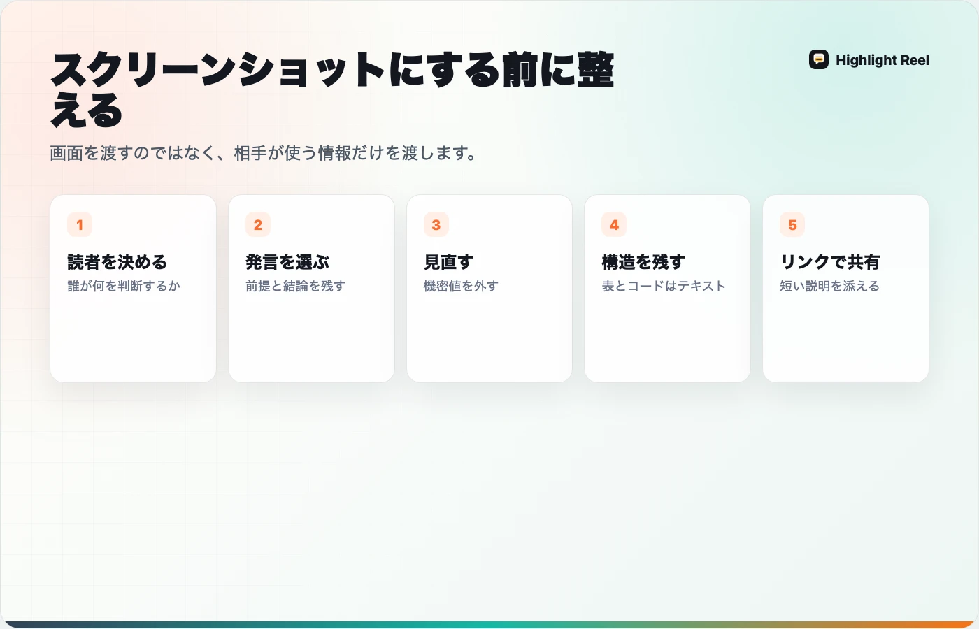 ChatGPTの長い会話を必要な発言、共有前チェック、整理したリンクに分ける日本語の流れ