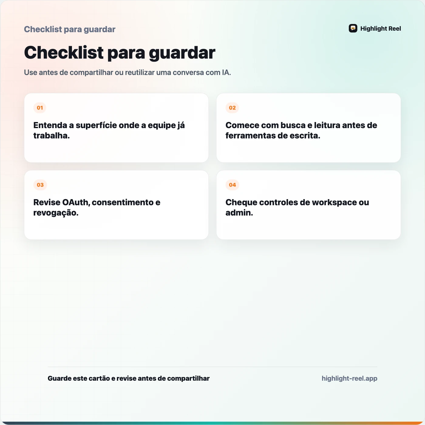 Checklist para guardar sobre ChatGPT Connectors vs Claude MCP: o que muda no trabalho