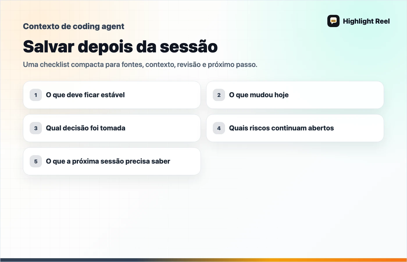 Checklist para salvar e compartilhar trabalho de IA: Salvar depois da sessão